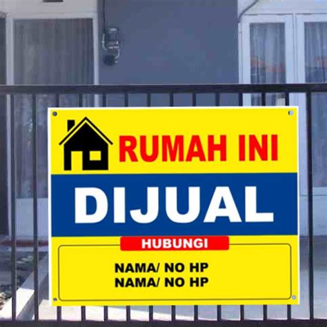 Jual Spanduk Dan Banner Rumah Tanah Dijual Dikontrakkan Disewakan