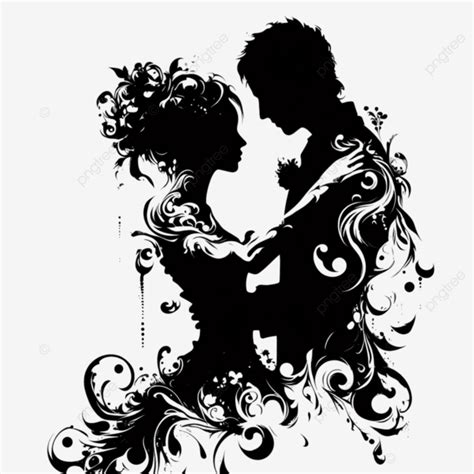 Clipart Of A Bride And Groom In Wedding Silhouette Wedding Clipart