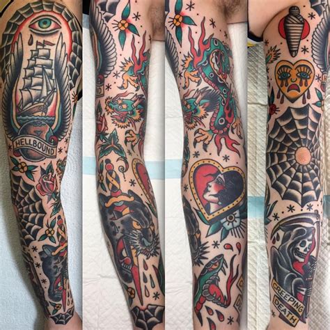 Old School Tattoo Arm Sleeve Margaret Wiegel