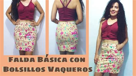 Como Trazar y Confeccionar una Falda Básica con Bolsillos Vaqueros