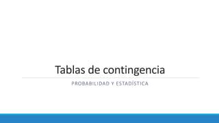 S Tablas De Contingencia Ppt