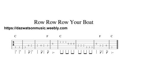 Row Row Row Your Boat Ukulele Notes