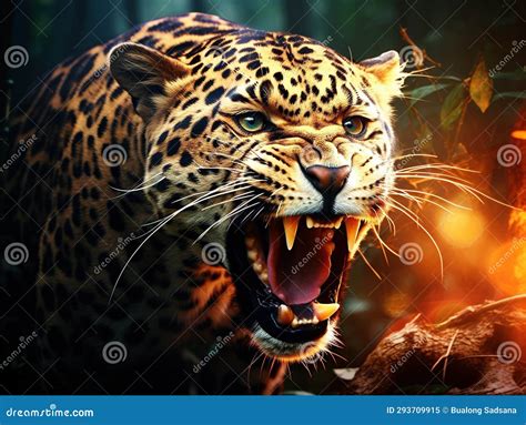 Roaring Jaguar Panther Logo Vector Cartoondealer