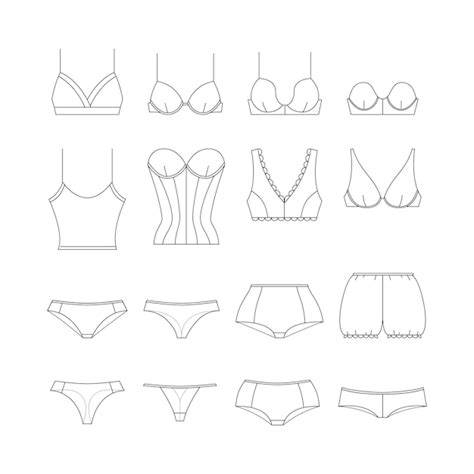 Premium Vector Female Lingerie In Thin Line
