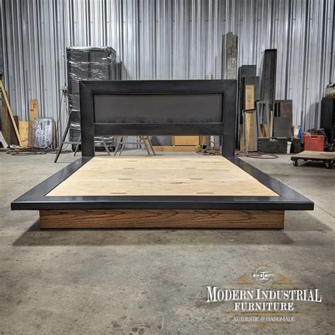 Modern Industrial Bed- Ellington Platform Bed in 2023 | Steel bed frame ...