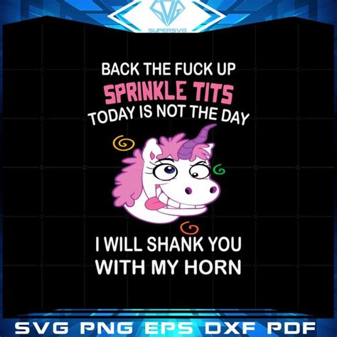 Back The Fuck Up Sprinkle Tits Svg For Cricut Sublimation Files