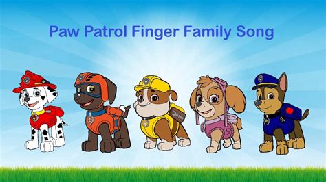 NURSERY RHYMES FOR KIDS PART1- Paw Patrol Finger Family Song - YouTube