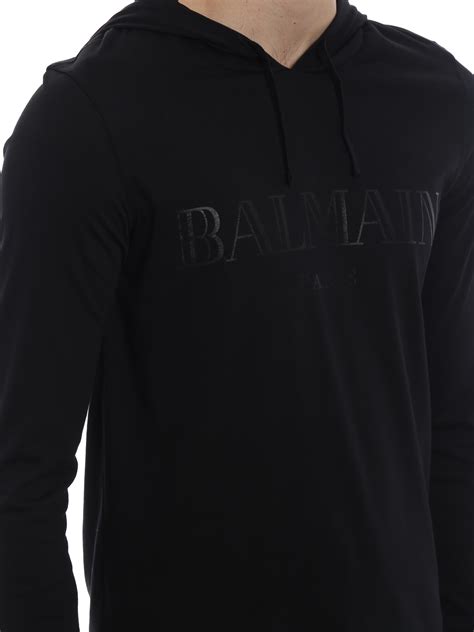 Sweatshirts And Sweaters Balmain Balmain Paris Lightweight Black Cotton