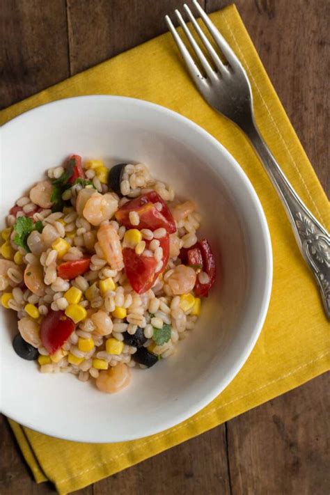 Insalata D Orzo Con Gamberetti E Verdure Unamericanatragliorsi