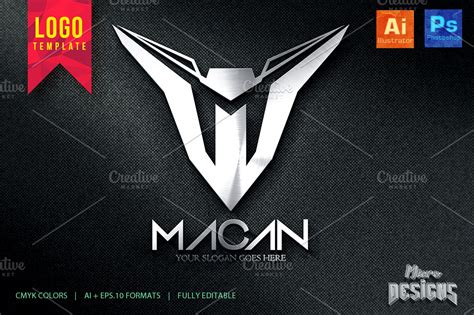 MACAN Logo Template | Creative Illustrator Templates ~ Creative Market