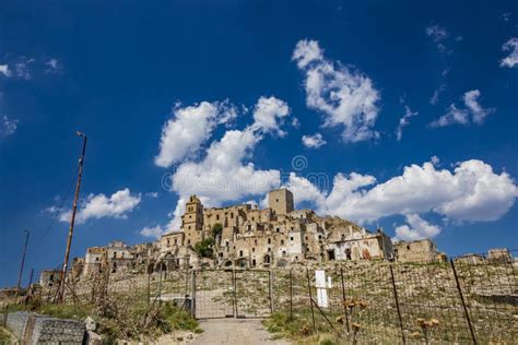 The Ghost Town of Craco in Basilicata, Italy Stock Photo - Image of ...