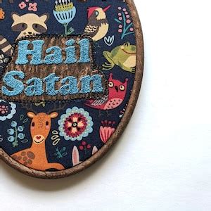 Hail Satan Woodland Critters Southpark Christmas Embroidered Novelty ...