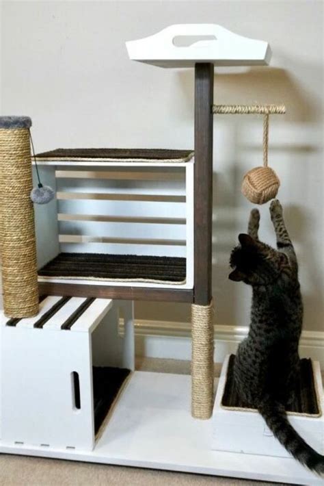 Homemade Cat Tower Diy Cat Tower Diy Jouet Pour Chat Cat Trees Diy