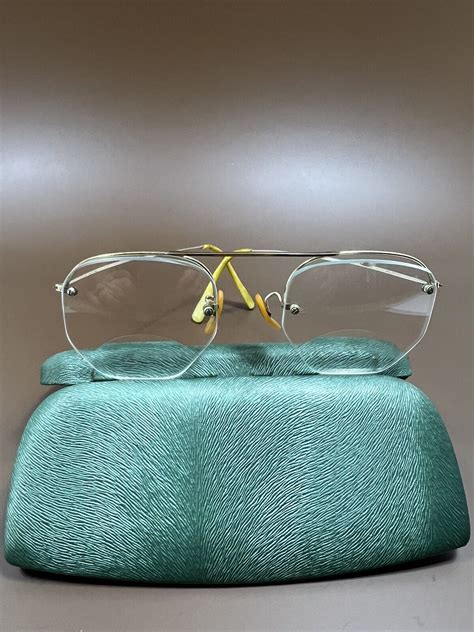 Bausch Lomb B L 1 10 12k GF Gold Filled Rimless Eyeglasses With Case