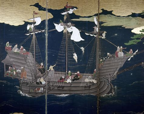 Japan Portuguese Ship Painting By Granger Pixels