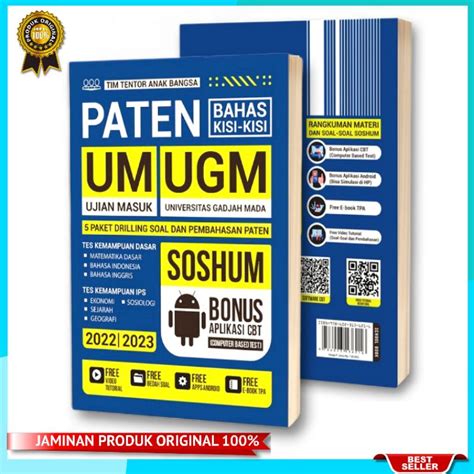 Jual Buku PATEN UM UGM SOSHUM 2022 2023 Bonus Aplikasi CBT Shopee