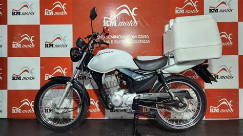 Honda CG 125 Cargo KS 2013 Branca KM Motos Sua Loja De Motos Seminovas