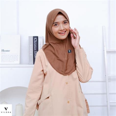 Jual Vilora Varissa Hijab Instan Zipper Kerudung Sekolah Shopee