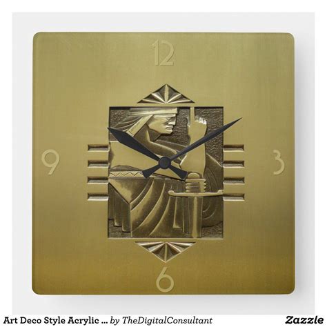 60th Birthday Art Deco Gold Black Great Gatsby Square Wall Clock Zazzle Artofit