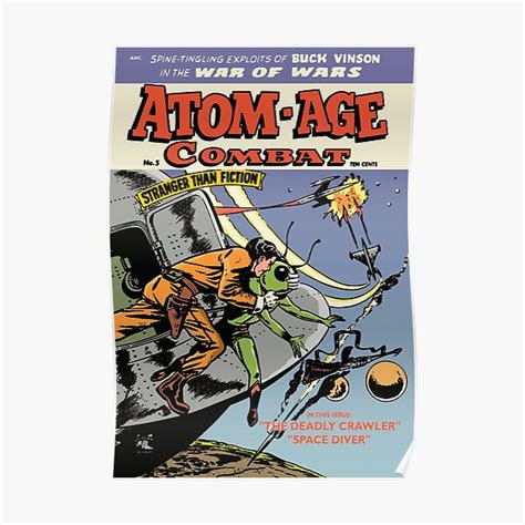 Atom Age Combat Comic Poster By Sirglennbo Redbubble