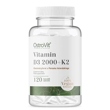 OstroVit Vitamine D3 2000 K2 VEGE 120 gélules HEIM