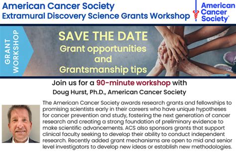 American Cancer Society Extramural Discovery Science Grants Workshop