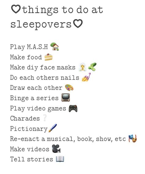 Fun Things To Do At Sleepovers Sleepover Fun Sleepover Ideas