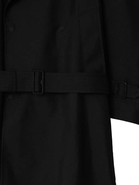 Burberry Double Breasted Belted Trench Coat Black FARFETCH UK