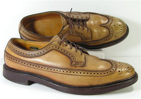 Florsheim Wingtip Shoes Mens 10 D C Tan Brown Florsheim