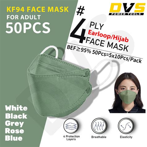 DVS100PCS KF94 MaskKF94 Face Mask 4ply 50pcs 50pcs Malaysia For