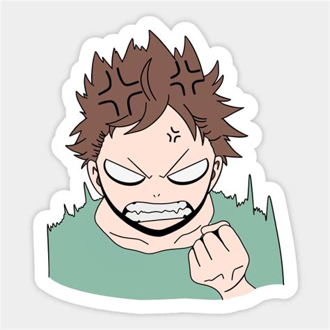 Angry Anime Boy - Angry Anime Manga Boy Face Japan - Sticker | TeePublic