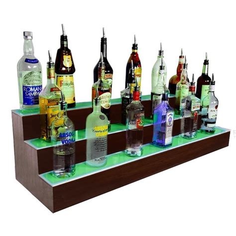 Vevor Led Lighted Liquor Bottle Display Shelf Inch Led Bar Shelves