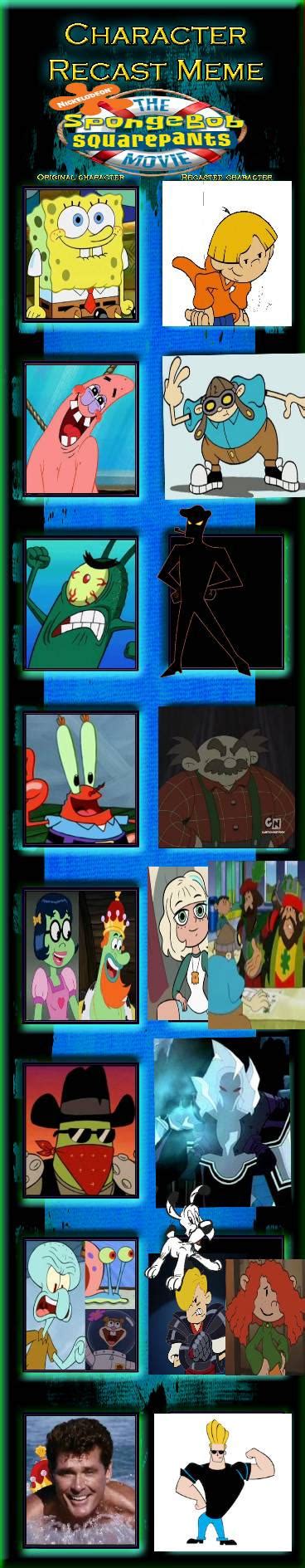 Spongebob Squarepants the Movie Recast Meme by TabrizShadow on DeviantArt