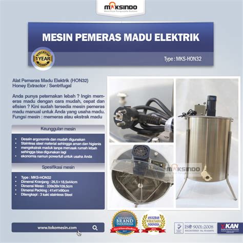 Jual Mesin Pemeras Madu Elektrik Hon Di Bogor Toko Mesin Maksindo