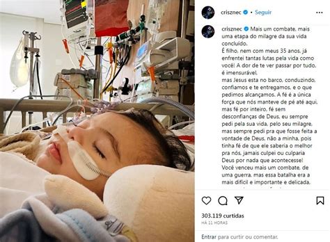 Filho Do Cantor Sertanejo Cristiano Passa Por Cirurgia No Cora O