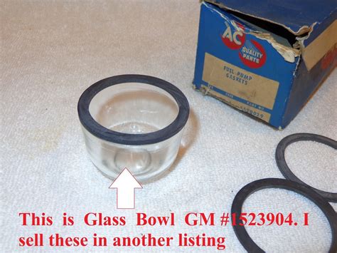 1nos Ac Fuel Pump ‘glass Bowl Gasket1937 1955 Chevrolet Gm 5590039 Ebay