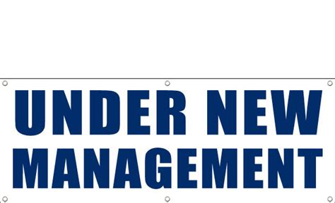 Under New Management Banner Sign Design ID #1100 | DPSBanners.com