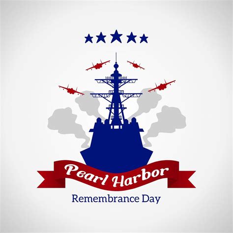 Pearl Harbor Remembrance Day Theme Vector Illustration Suitable For Poster Banners