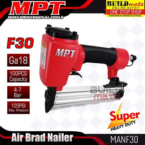 Mpt Air Brad Nailer F30 Heavy Duty Manf30 Most Professional Tools