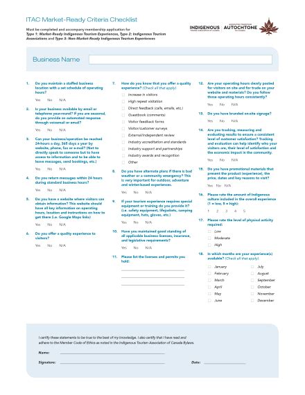 Membership Indigenous Tourism Association Of Canada