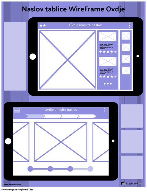 Predlo Ak Wireframe Za Korporativni Tablet Storyboard