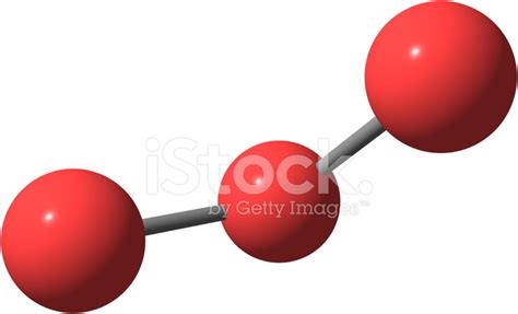 Estructura Molecular Del Ozono O3 Aislado En Blanco Fotografías De Stock