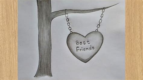 Best Friends Drawing Easy Step by Step for Beginners | Best Friends Drawing |Friend Ship Day ...