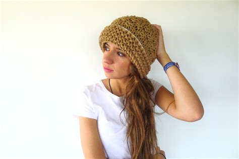 Gorro Punto Beige Gorros De Invierno Gorros De Lana Para Mujer