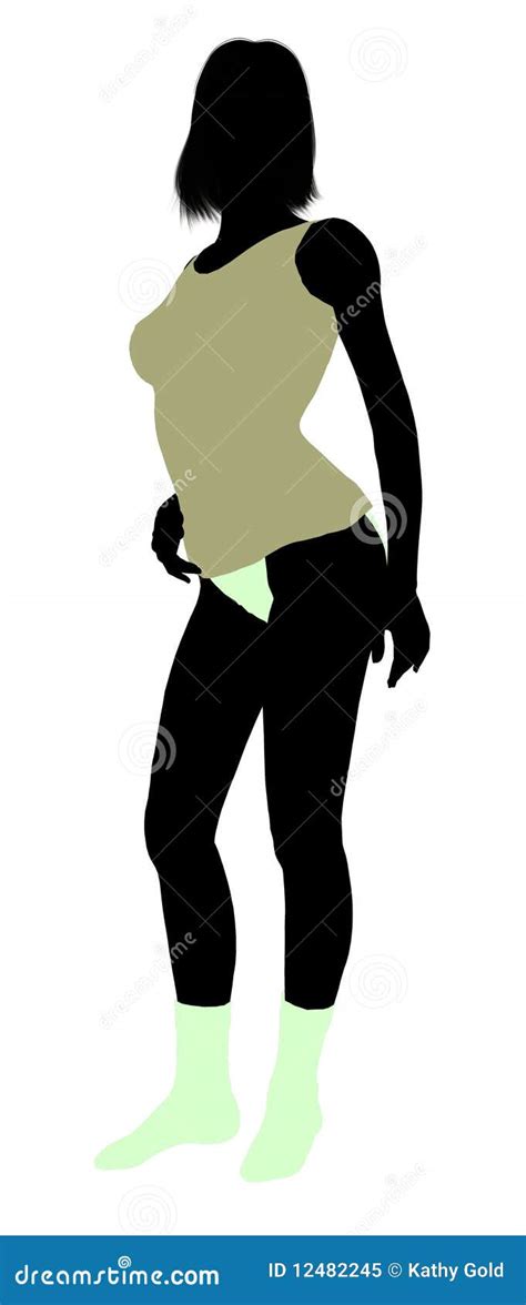 Woman Lingerie Silhouette Stock Illustration Illustration Of Model