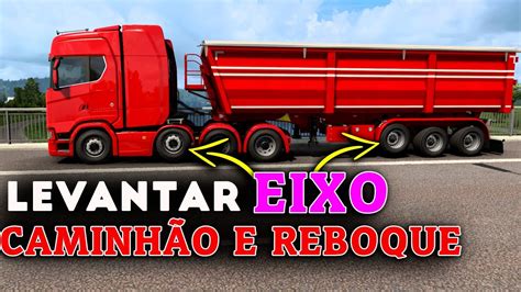 Como LEVANTAR E ABAIXAR EIXO do CAMINHÃO e do REBOQUE no Euro Truck