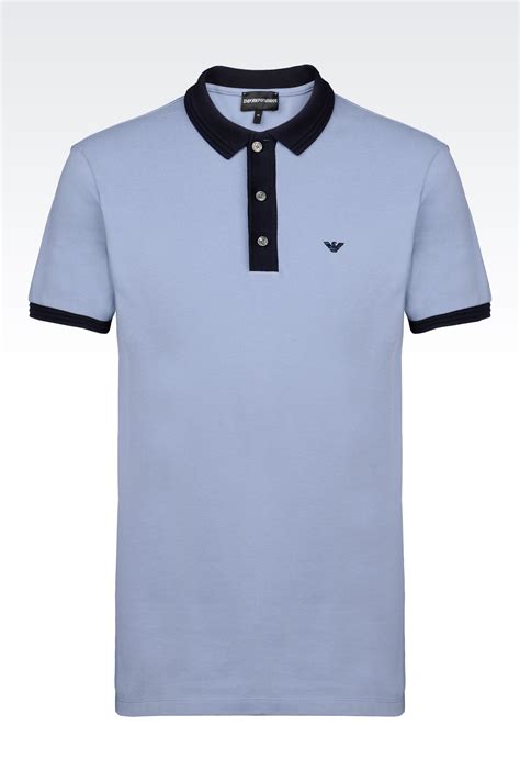 Emporio Armani Men Short Sleeved Polo Shirt Polo Shirt In Cotton