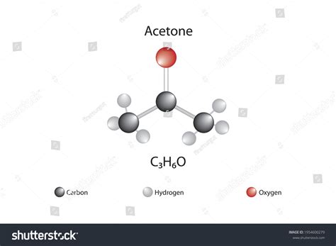 Molecular Formula Chemical Structure Acetone Stock Vector (Royalty Free ...