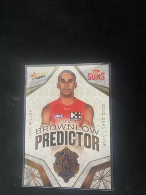 2024 SELECT AFL Footy Stars Brownlow Predictor Gold Touk Miller Suns 55