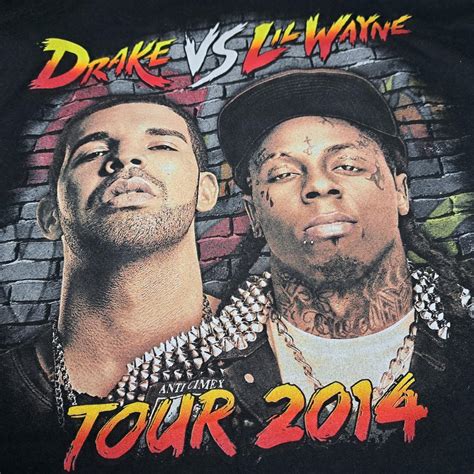 Drake vs Lil Wayne Tour 2014 Shirt MEASUREMENTS... - Depop